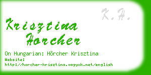 krisztina horcher business card